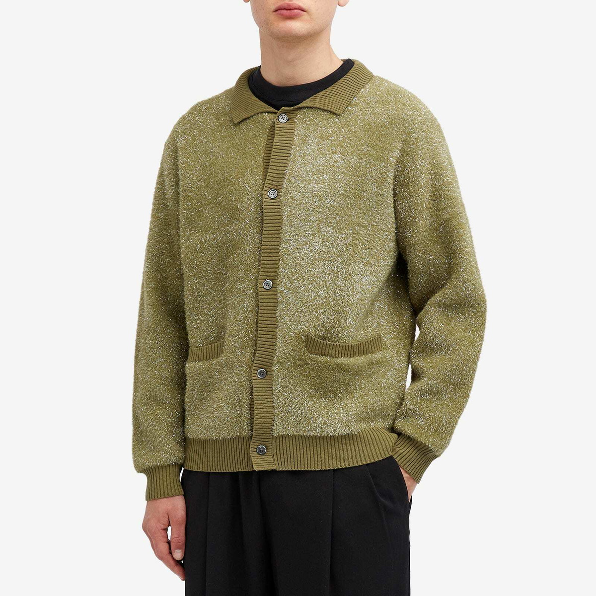 Fucking Awesome Men's Big Night Out Cardigan in Olive Fucking Awesome