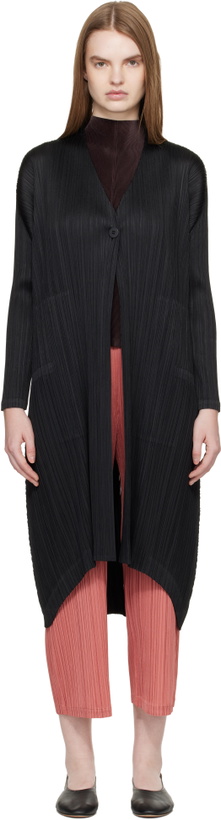 Photo: PLEATS PLEASE ISSEY MIYAKE Black Monthly Colors October Coat