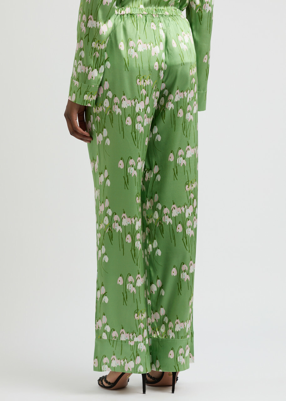 Bernadette Louis Floral-print Stretch-silk Pyjama Trousers Multi Print