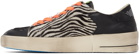 Golden Goose Black & White Calf-Hair Stardan Sneakers