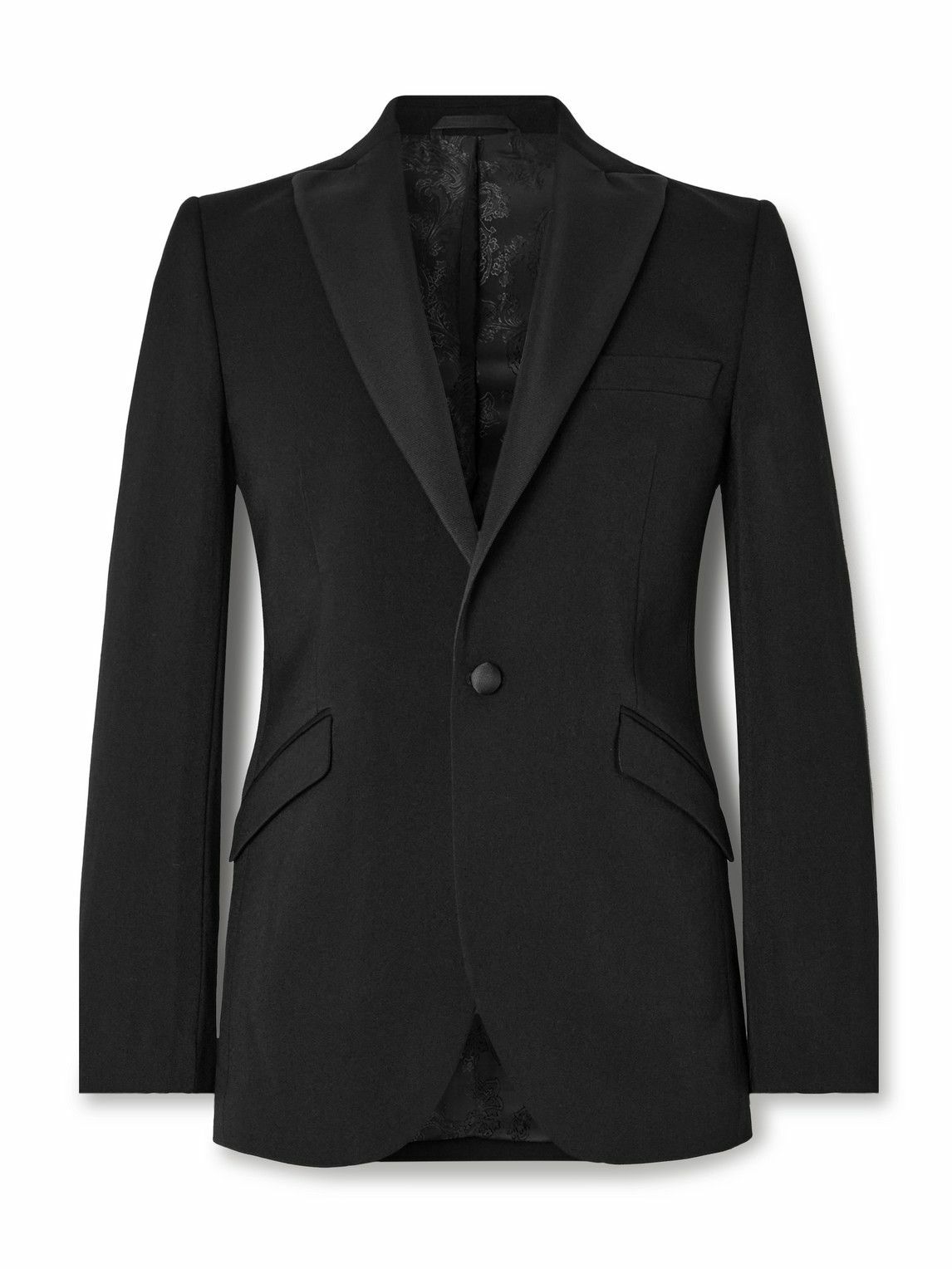 Favourbrook - Hampton Slim-Fit Grosgrain-Trimmed Wool Tuxedo Jacket - Black