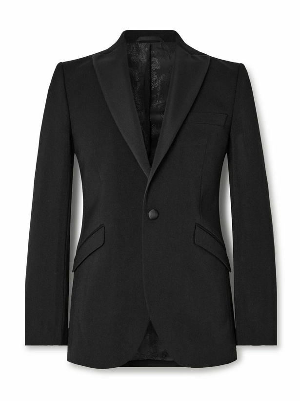 Photo: Favourbrook - Hampton Slim-Fit Grosgrain-Trimmed Wool Tuxedo Jacket - Black