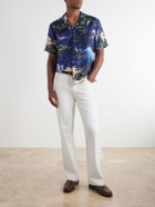Orlebar Brown - Maitan Camp-Collar Printed Silk Shirt - Blue