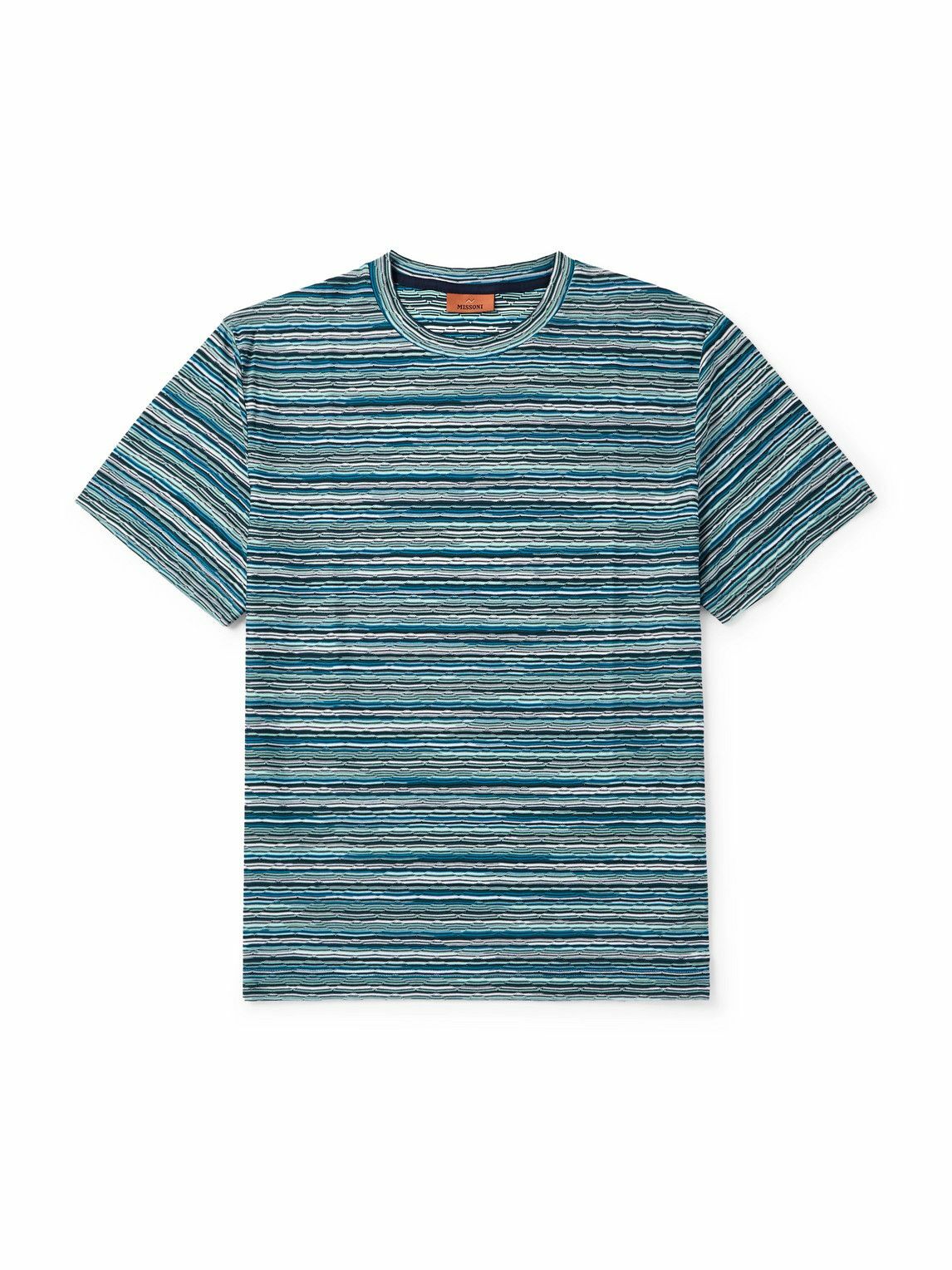 Missoni Men's Knit Sport Logo T-Shirt in White/Heritage Missoni