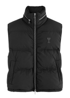 Ami Paris Quilted Hooded Shell Gilet Black