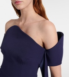Safiyaa Giorgia off-shoulder crêpe gown