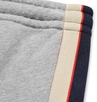 Gucci - Appliquéd Loopback Cotton-Jersey Sweatpants - Men - Gray