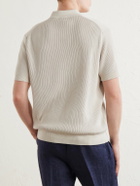 Sunspel - Ribbed Cotton Polo-Shirt - Neutrals