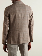 Paul Smith - Slim-Fit Prince of Wales Checked Wool, Cotton and Linen-Blend Blazer - Brown