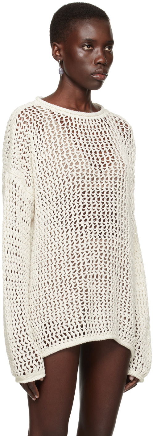 Lauren Manoogian Off-White Big Net Sweater Lauren Manoogian