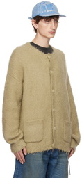 Acne Studios Beige Crewneck Cardigan