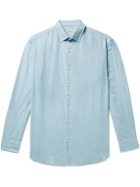 Charvet - Cotton and Wool-Blend Shirt - Blue