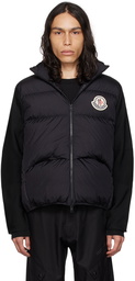 Moncler Black Quilted Down Cardigan