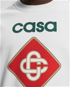 Casablanca Casa Sport Icon Screen Printed Sweatshirt White - Mens - Sweatshirts