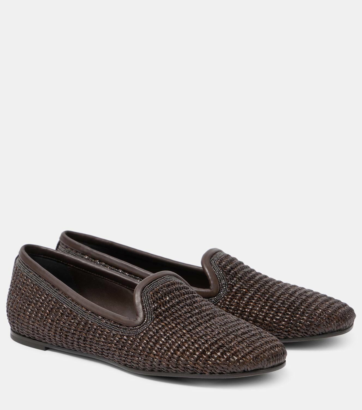 ブルネロクチネリ Brunello Cucinelli Raffia Slippers Brunello Cucinelli Raffia slippers Brunello Cucinelli