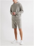 SSAM - Jesse Straight-Leg Cotton and Camel Hair-Blend Shorts - Gray
