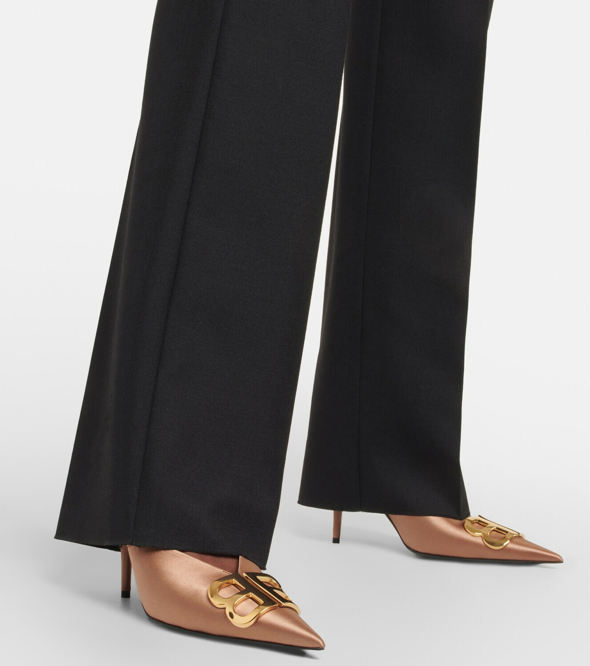 balenciaga satin mules