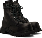 A Diciannoveventitre Black Prisma Combat Boots