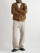 Palm Angels - Brushed Jacquard-Knit Cardigan - Animal print