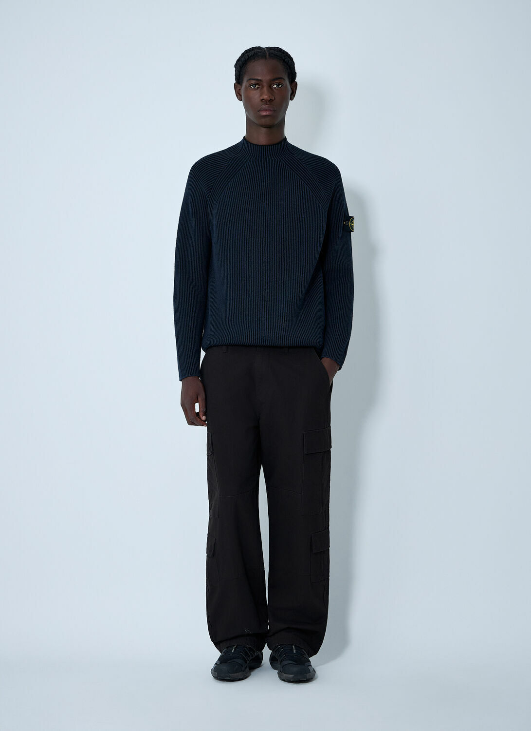 Stone Island Rib Logo Patch Sweater