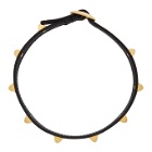 Undercover Black Leather Studded Choker
