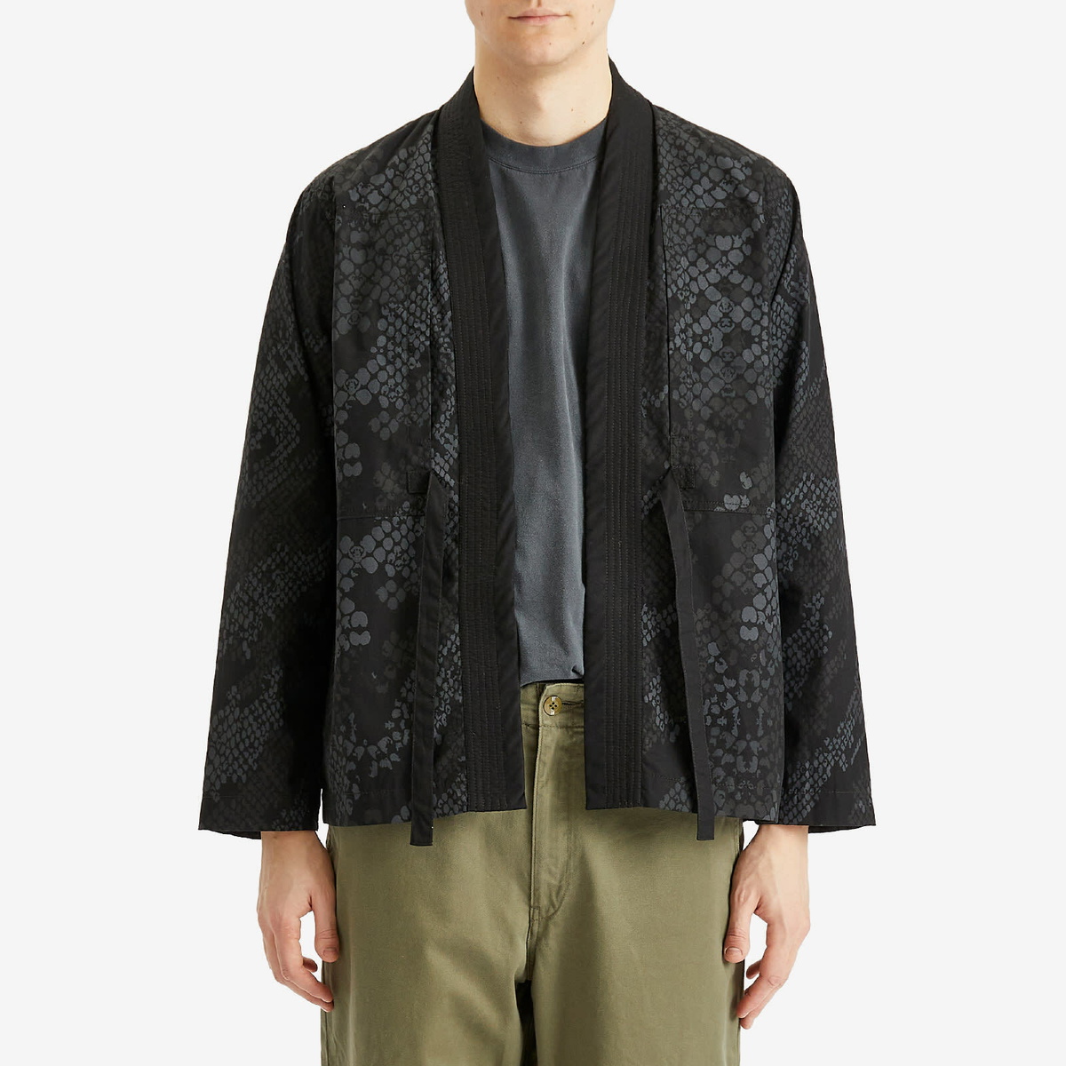 Maharishi Men's Bonsai Python Camo Hanten Shirt in Subdued Night