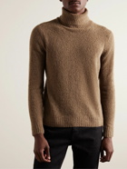 Canali - Slim-Fit Wool-Blend Bouclé Rollneck Sweater - Brown