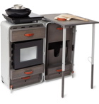 FPM Milano - Special Edition Leather-Trimmed Aluminium and Wood Cookstation - Silver