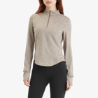 Nike Women's Swift Dri-fit UV Half-Zip T-Shirt in Mink Brown
