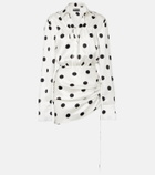 David Koma Polka-dot silk satin minidress