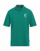 Just Cavalli Mens Polo shirt Emerald in Green
