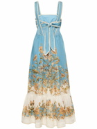 ZIMMERMANN - Chintz Tiered Ramie Midi Dress