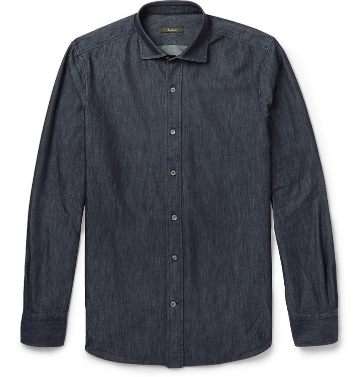 Photo: Berluti - Indigo-Dyed Chambray Shirt - Men - Indigo