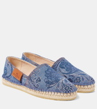 Etro Jacquard denim espadrilles