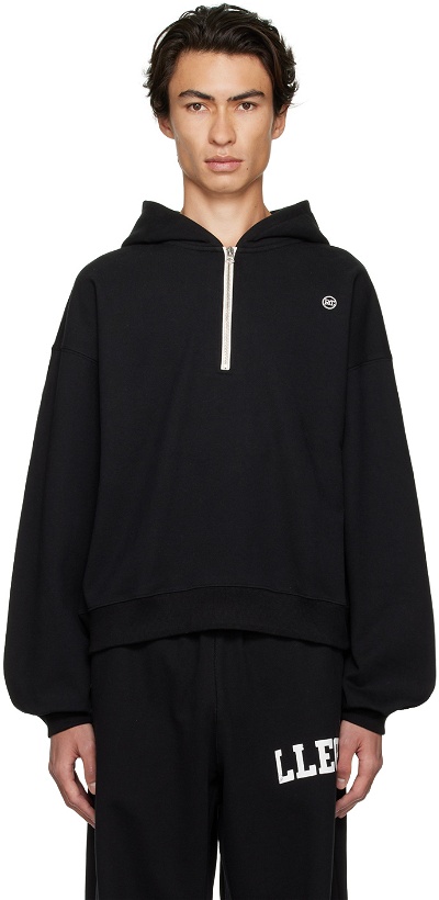 Photo: Recto SSENSE Exclusive Black Embroidered Hoodie