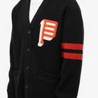 Beams Plus Men's Lettered 3G Cardigan in Black