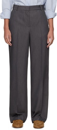 Dunst Gray Straight Trousers