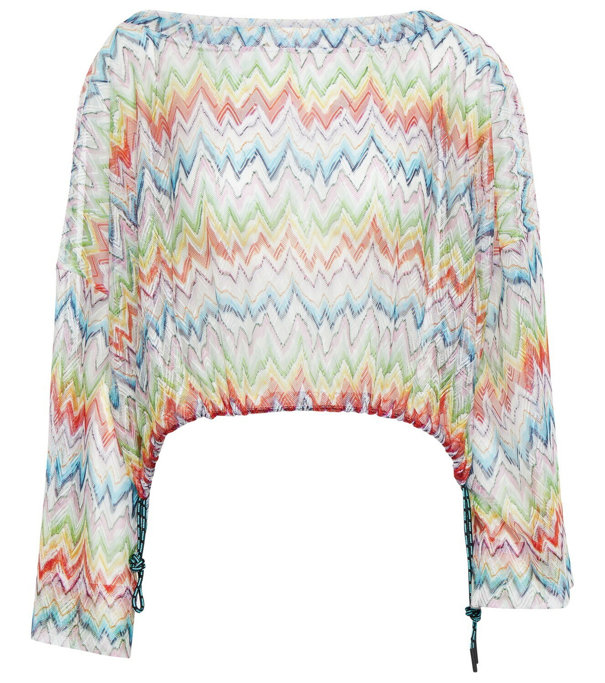 Missoni Mare Zig-zag printed drawstring beach top