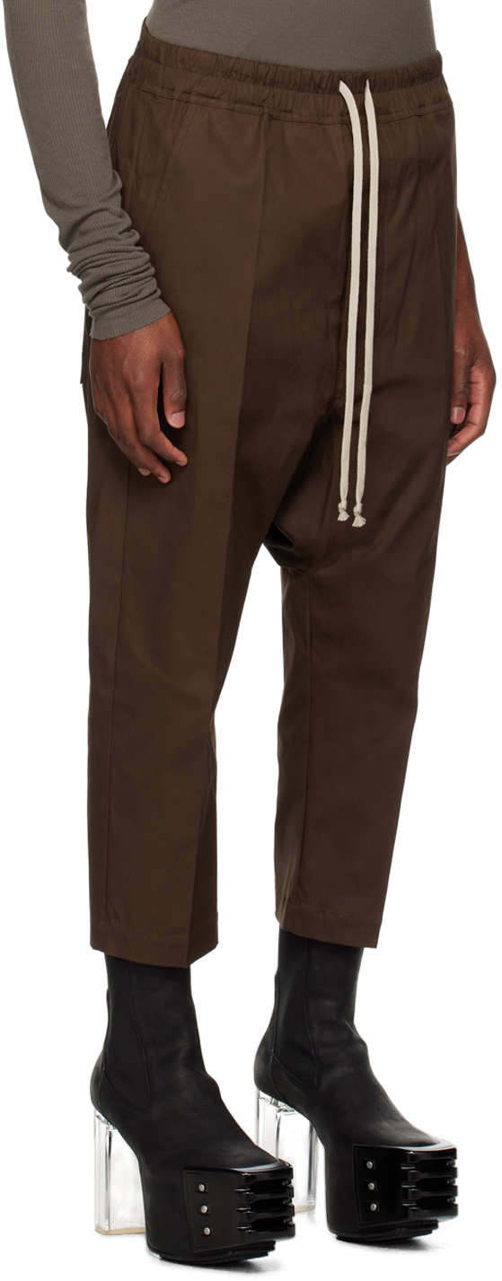 Rick Owens Brown Drawstring Trousers Rick Owens