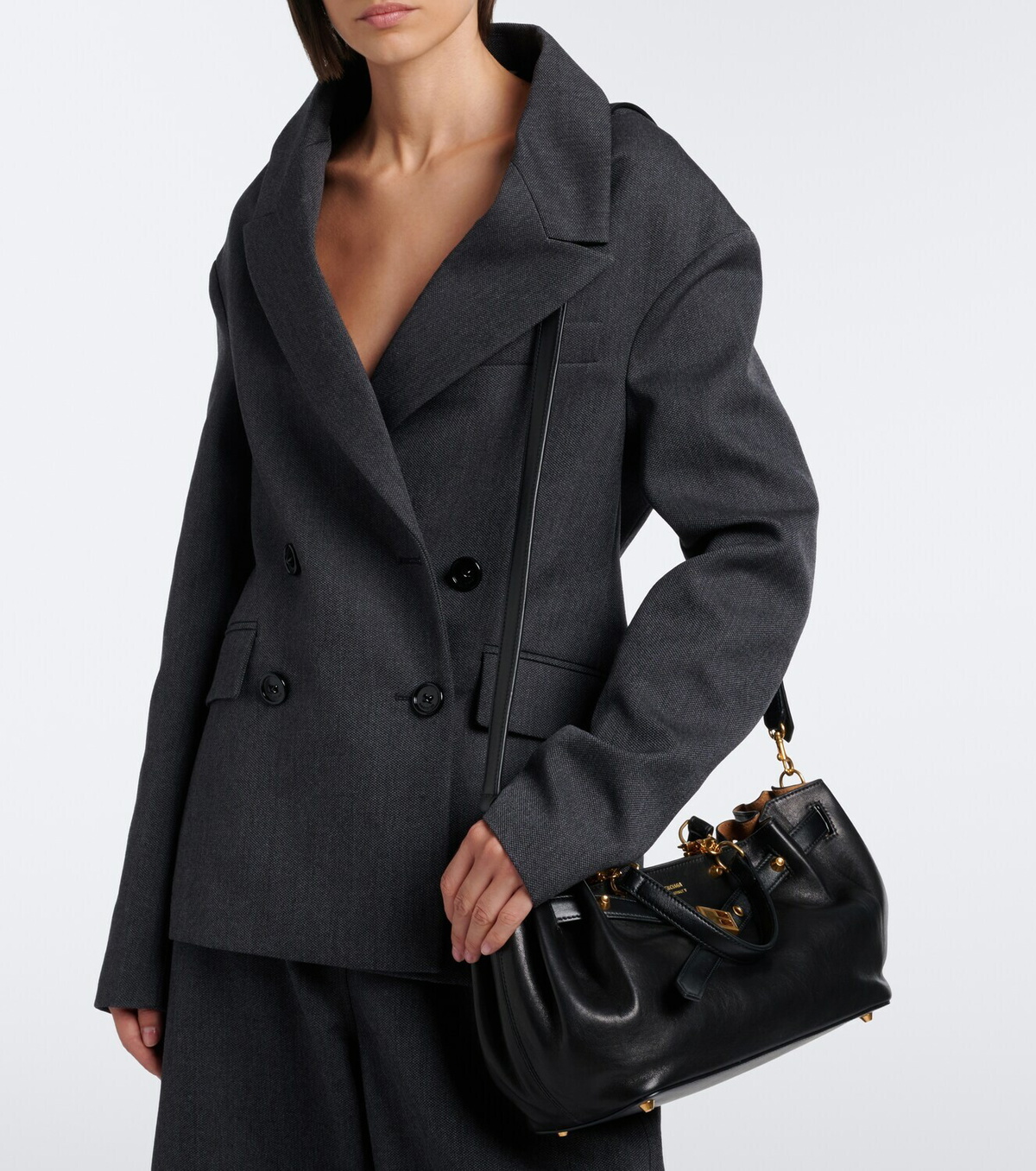Balenciaga Fan Small leather top-handle bag