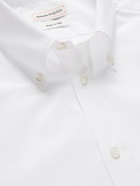 ALEXANDER MCQUEEN - Brad Pitt Slim-Fit Button-Down Collar Cotton-Blend Poplin Shirt - White