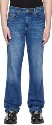 Versace Jeans Couture Indigo Distressed Jeans