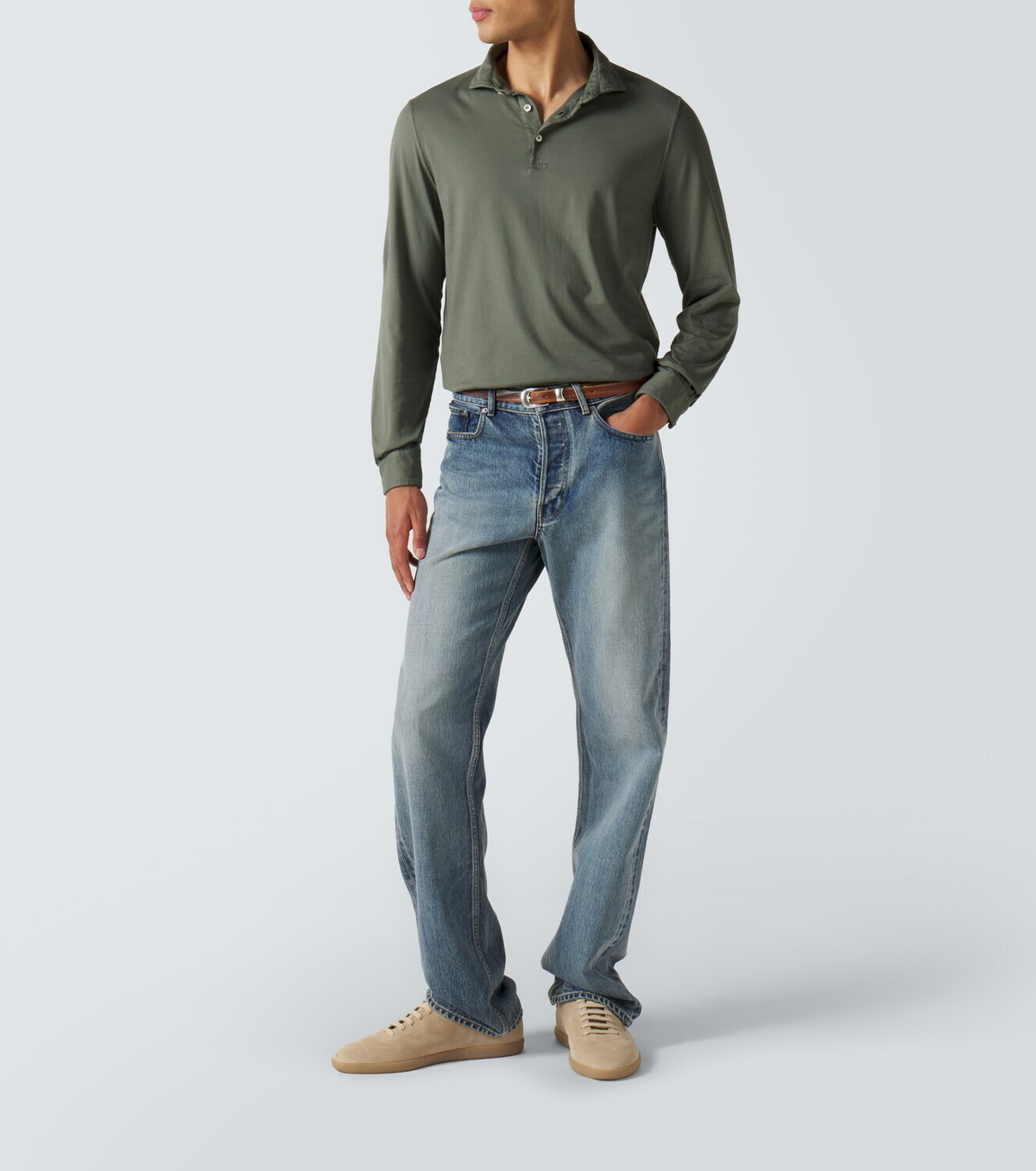 Fedeli Cotton piqué polo shirt