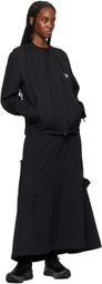 Y-3 Black Vent Midi Skirt