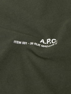 A.P.C. - Item Logo-Print Cotton-Jersey T-Shirt - Green