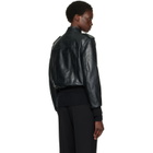 TOM FORD Black Natural Grain Leather Aviator Jacket