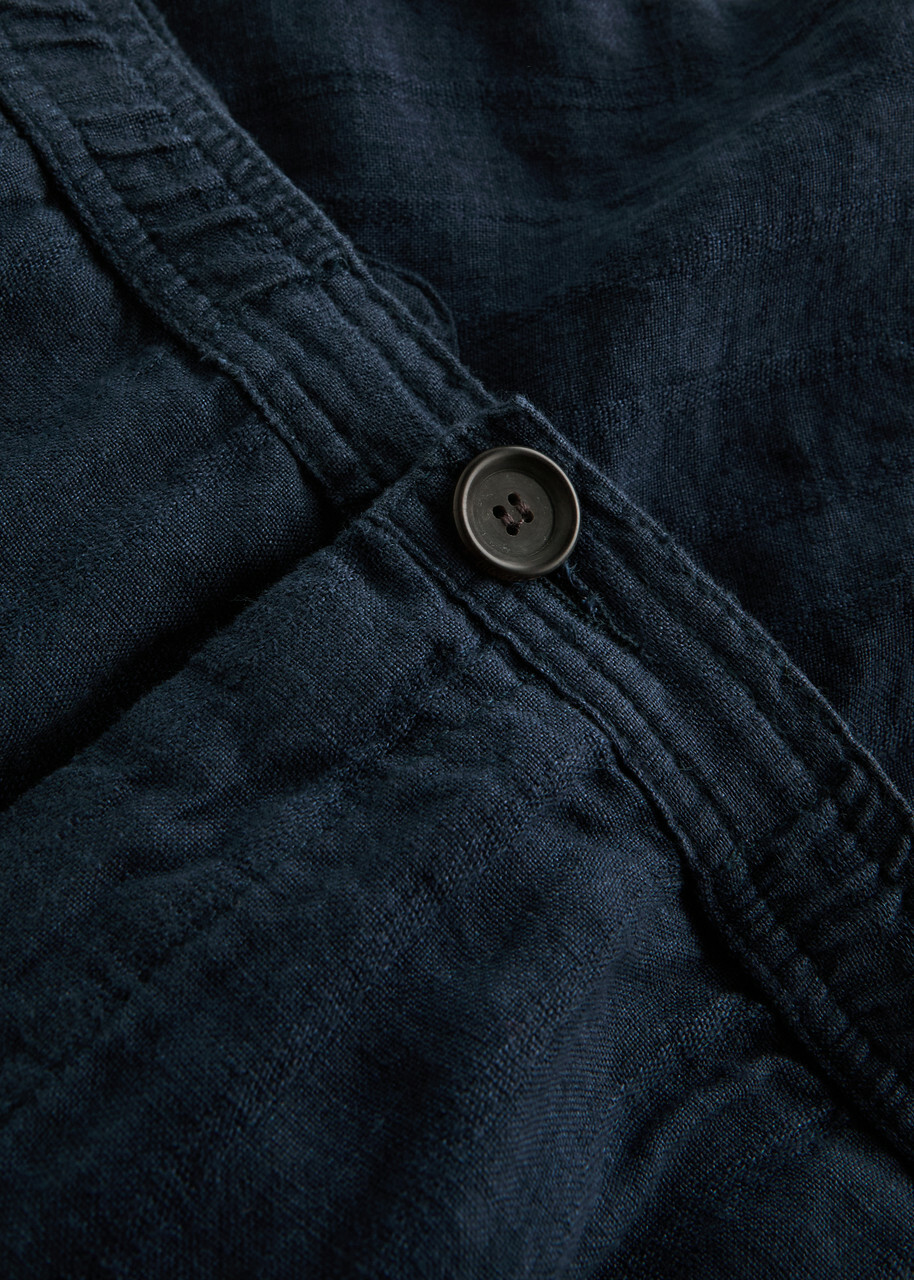 Oliver Spencer Osborne Linen Shorts Navy