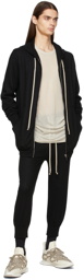 Rick Owens Black Cashmere Zip Hoodie