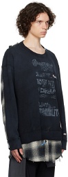 Miharayasuhiro Black Combined Sweatshirt