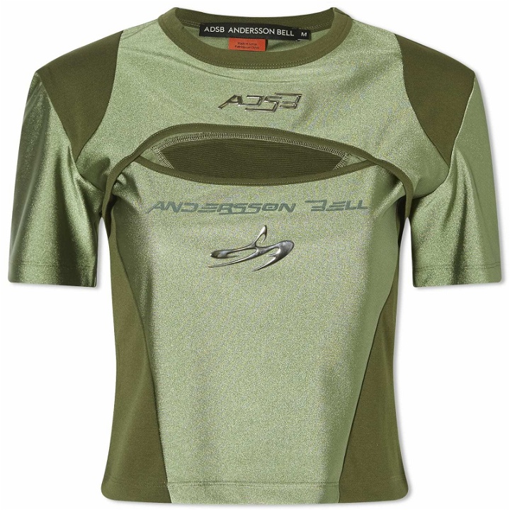 Photo: Andersson Bell Women's Cut-Out Racing T-Shirt in Khaki